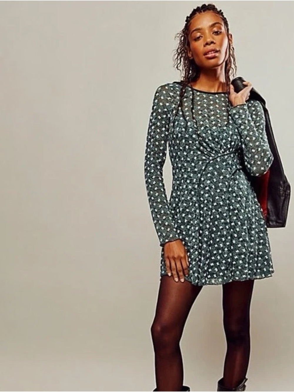 Free People Sheer Delight Mini Dress
